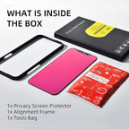 EGKimBa Privacy Screen Protector compatible with iPhone 12 Pro Max, 6.7 inch Gradient Colorful Electroplated Anti-Spy Anti-Blue Light Easy Installation Tempered Glass