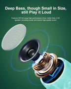 Waterproof Speaker, Small Bluetooth Speaker with Stereo Sound and Robust Bass, Mini Speakers with Hands-Free Call, IPX7 Waterproof, Portable Speakers for Shower, Indoor & Outdoor, Gift for Men, Women