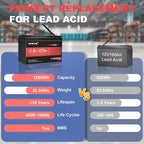 2 Packs 12V 100Ah LiFePO4 Lithium Battery, Built in 100A BMS, 1280W Power Output, Up To 6000+ Cycles, Ideal For RV, Marine, Trolling Motor, Solar Off-Grid Systems