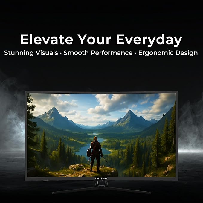 Deco Gear 39" Curved Ultrawide Gaming Monitor | 2560x1440 | 1ms MPRT | 165 Hz | 16:9 | HDR400 | 4000:1 | 1 x HDMI | 1 x DisplayPort
