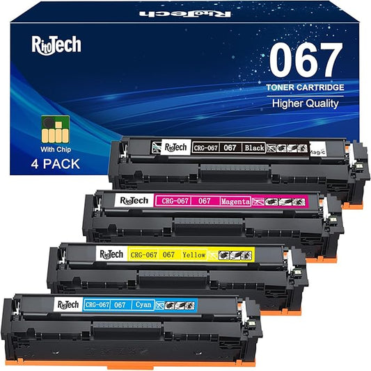 067 Toner Cartridge,for Canon 067 067H Black Cyan Yellow Magenta Replacement for imageCLASS MF654Cdw MF656Cdw MF653Cdw LBP633Cdw LBP632Cdw MF652Cw MF652Cdw Printer,4 Pack with Chip