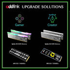 Addlink A93 1TB Storage Expansion for PS5 Console with Heatsink, Up to 7400mb/s, Gen 4 PCIe NVMe m.2 2280, SLC Cache Internal Solid State Drive(‎ad1TBA93M2P)