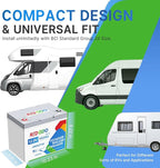 Redodo 3 Pack 12V 100Ah Group 24 Lithium Battery, 1280Wh Deep Cycle with 100A BMS, 4000+ Cycles Lithium Rechargable Battery for All RVs, Van, Camper, Solar Power Storage, Off-Grid