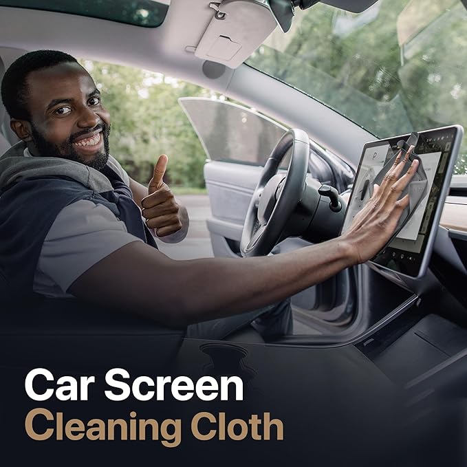 Kuzy Premium Microfiber MacBook Screen Cleaner and Keyboard Protector - Anti-Imprint Laptop Cleaning Cloth for MacBook Pro 16" and MacBook Air 15", Scratch-Free, 13 x 8.5 inches, 1 Pack - Gray