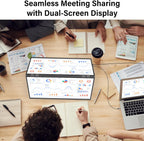 InnoView 23.8" FHD 100Hz Dual Monitor Built-in Speakers 315°Adjustable 100% sRGB Double Monitor Extendrer for Windows Mac w/HDMI Type-C Work Office Triple Monitors