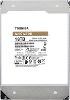 Toshiba N300 18TB NAS 3.5-Inch Internal Hard Drive - CMR SATA 6 Gb/s 7200 RPM 512 MB Cache - HDWG51JXZSTA