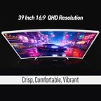 Deco Gear 39 Curved Ultrawide Gaming Monitor, 2560 x 1440, HDR400, 165 Hz, 99% sRGB, HDMI 2.0, DP 1.4