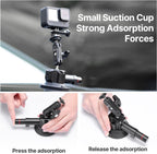 Suction Cup Mount for Action Cameras iPhone - ULANZI SC-01 3in Pump-actived Vacuum Suction Mount Magic Arm Phone Holder Action Cam Adapter Car Boats Windshield Window Mount for Action Cameras