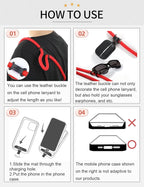 project-cb Cell Phone Lanyard ×1, Tether Tab ×2, Universal Adjustable Phone Strap, Crossbody, Neck Phone Lanyard, Rope Strap