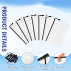 Jetec 32 Pcs Mesh Zipper Bags Toy Storage Bikini Organizer Bag Bolsas Para Guardar Trajes De Baño Waterproof Zipper Reusable Pouch Puzzle Multipurpose for Storage Office(Black,9 x 7 Inch)