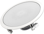 Audio 3-Way Premium in-Ceiling 8" Round Speaker, Dual 1-inch Silk Dome Tweeters, 9.5 Inch Cutout Diameter, Each, White