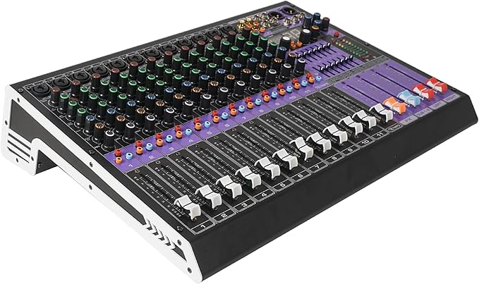 Sound Town 12-Channel Professional Audio Mixer with 99 DSP, USB MP3 Bluetooth, Dual 7-band EQ, 48V Phantom Power & Mute, Recording (TRITON-TX1202)