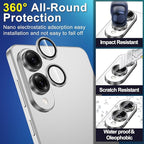 for Samsung Galaxy S25 Edge Camera Lens Protector, Individual Metal Ring Tempered Glass Lens Cover, [Strong Adsorption] Scratch Resistant Ultra-Thin HD Clear Lens Cover, 1 Set-Gray
