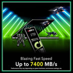 Addlink S93 2TB PCIe 4.0 M.2 Gen 4 Memory Expansion SSD, Up to 7400 MB/s, Internal Solid State Drive with HMB Technology for Laptop, Gaming and Creators