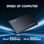 S101 4TB SSD SATA III 6Gb/s 2.5" Internal Solid State Drive, Read Speed up to 550MB/sec, 3D NAND SLC Cache for Laptop and PC Desktops(Black)