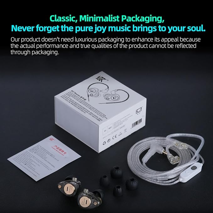 KZ Taurus in Ear Monitor Headphones, Horizontal 2DD Gaming IEM Earbuds Wired in Ear Headphones, Noise Cancelling Ear Buds Sound Localization in-Ears for Singers Musicians Audiophiles