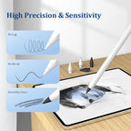 Replacement Tips for Apple Pencil 1st/2nd Gen,No Wear Out Upgraded Apple Pencil Tips,Metal Pencil Nibs for Precise Control - Pen Like 0.78mm Longer Tips for iPad Pencil - 2White+2Black