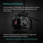 Tilta Camera Cage Base Kit Compatible with Blackmagic Pyxis 6K/ Pyxis 12K| Includes Full Cage, Top Handle, Side Handle, Side Plate, Bottom Plate & Mini Tool | ES-T21-A