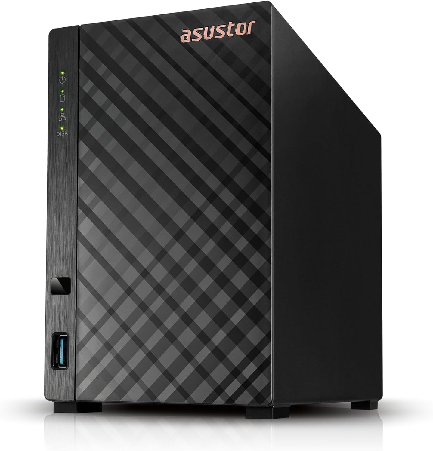 Asustor Drivestor 2 Lite AS1102TL, 2 Bay NAS, 1.7GHz Quad Core, 1GbE Port, 1GB RAM DDR4, Personal Private Cloud, Backup for Home & Small Office, Network Attached Storage(Diskless)