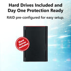BUFFALO LinkStation 220 4TB 2-Bay NAS Network Attached Storage with HDD Hard Drives Included NAS Storage That Works as Home Cloud or Network Storage Device for Home