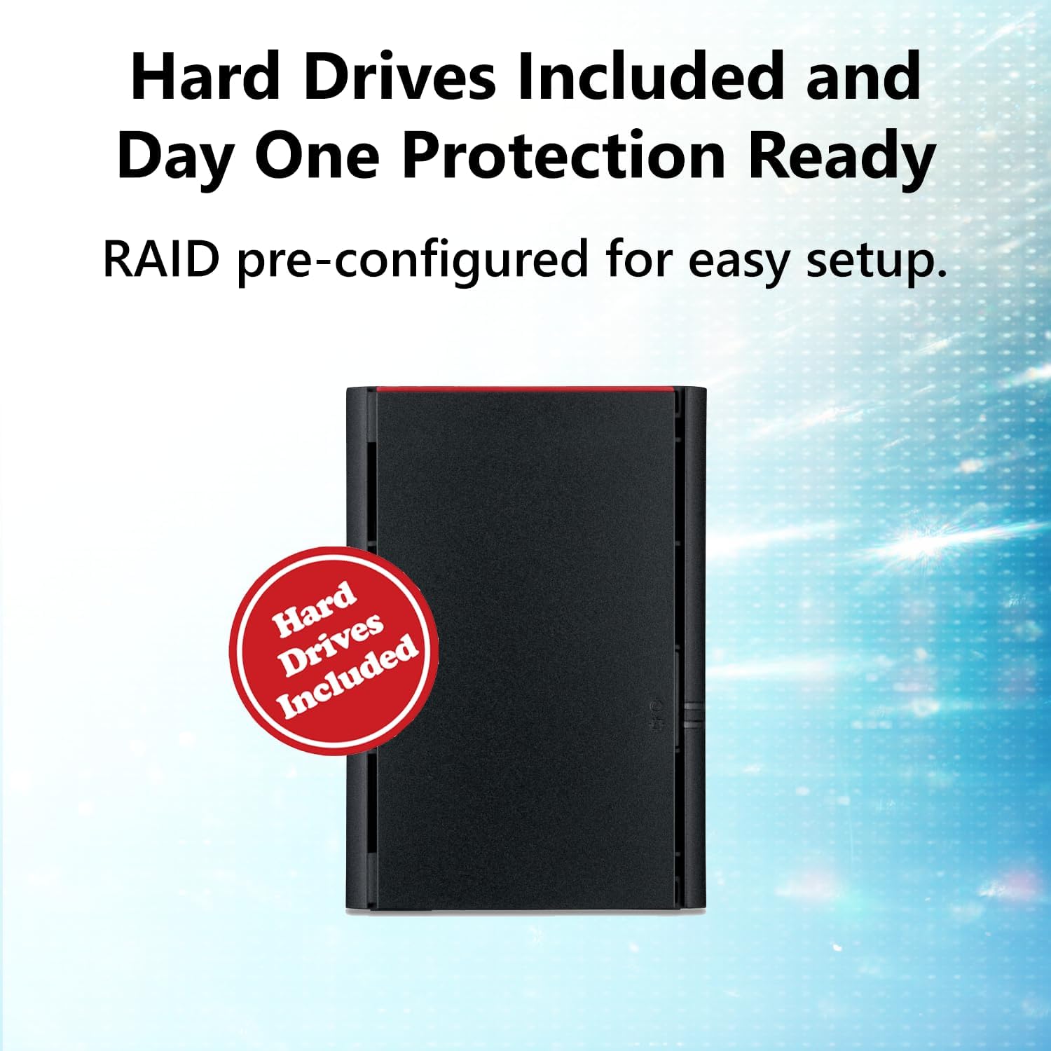 BUFFALO LinkStation 220 4TB 2-Bay NAS Network Attached Storage with HDD Hard Drives Included NAS Storage That Works as Home Cloud or Network Storage Device for Home