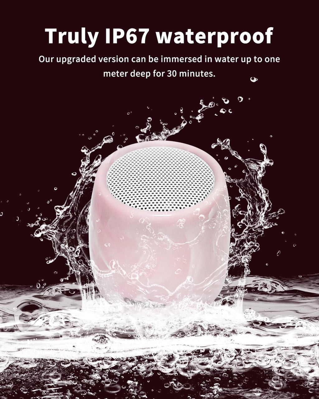 comiso Small Speaker, IPX7 Waterproof Bluetooth Speaker with Stereo Sound and Robust Bass, Mini Speakers with Hands-Free Call, Portable Speakers for Shower, Indoor & Outdoor, Gift for Men, Women