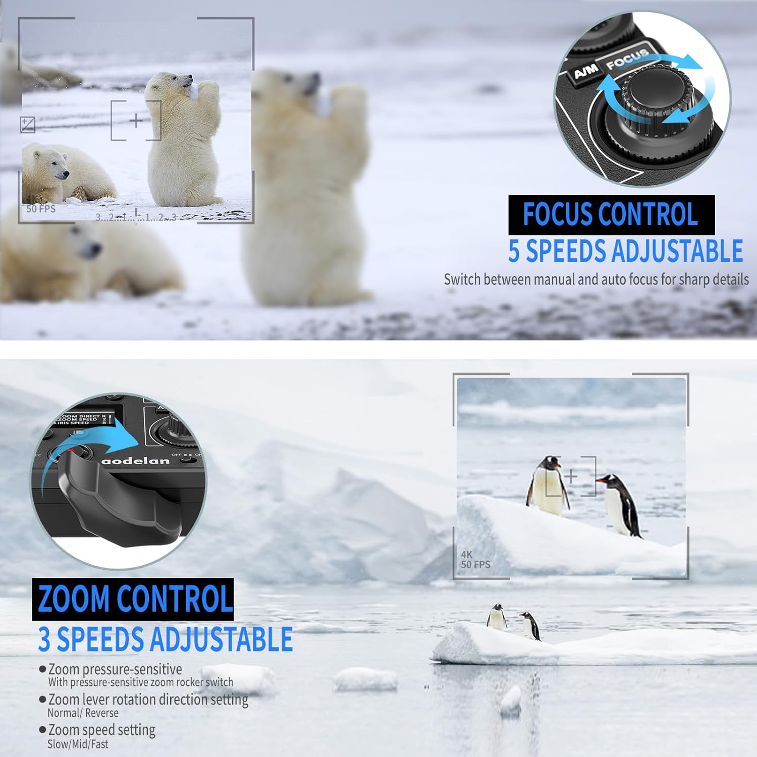 Wireless and Wired Remote Commander & Lanc Camera Zoom Controller for Sony – Focus, Iris, Zoom, ND Adjust, Daisy Chain – Replaces Sony RM-30BP – Compatible with HXR-NX5R, PXW-FS7,PXW-Z280, MCX-500