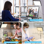 LED Photo Video Light 2-Pack, Bi-Color 2800-6500K Dimmable USB LED Continuous Light, 68" Photography Lighting Kit with Tripod Stand for Studios, YouTube TikTok Video Recording, Game Streaming