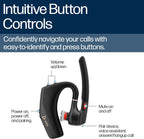 POLY Voyager Legend 50 UC Bluetooth Headset with Charging Case - 4 Noise-Canceling Mics, AI NoiseBlockAI & WindSmart Tech - Bluetooth Headphones with Mic, Smart Call Controls, All-Day Comfort