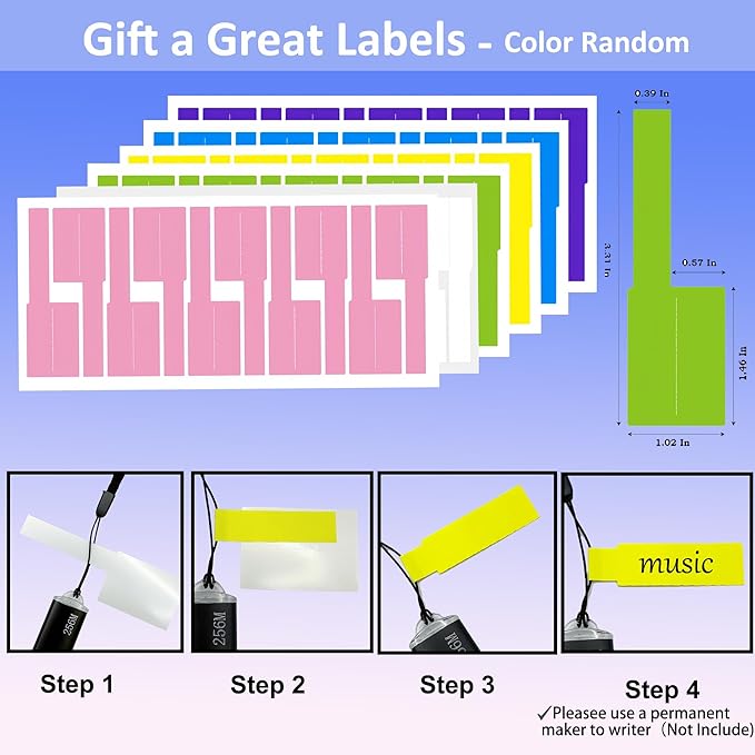 16GB FAT32 USB Flash Drive 20 Pack Nicepicten USB 2.0 Thumb Drives 20Pack Metal Jump Zip Drive Memory Stick Pendrive Memoria USB 16 GB with 20PCS Lanyard Label - Mixcolor 20 X 16GB Flash Drives