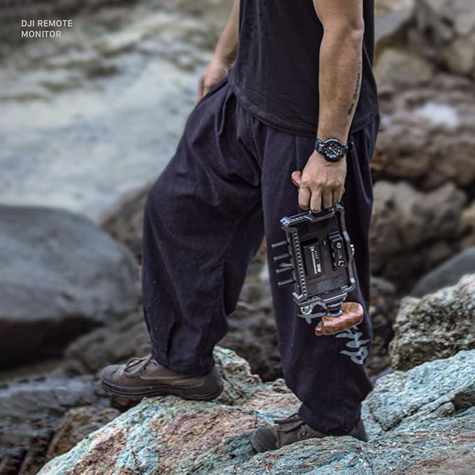 Tilta Advanced Left Side Wooden Handle (Ronin 4D - Type IX) | Black Walnut Wood & Aluminum Alloy Build | Quick Release Button