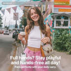 MAGEASY Beaded Phone Charm for Women - Cell Phone Wrist Strap with Teather Tab, Designed for iPhone & Android Phones, Keychain, Camera - Bear Bliss with Lobster Hooks (Double Hooks)