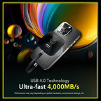 Addlink P30 2TB Magnetic Portable SSD, USB4 4000MB/s Compatible with Thunderbolt 4, ProRes 4K 120fps, PS5/PS4, MagSafe, Aluminum, for iPhone, PC, Mac, Android