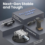 4.5" Suction Cup Camera Mount with 4.72" Extension Rod, Universal Car Mount for Cameras, Phones, Cameras with 3.84" Magic Arm