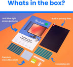 Ocushield 22” (16:10) Premium Anti Blue Light Screen Protector with Privacy Filter for Laptops and Computer Monitors - Anti-Glare - Easy Install - Anti-Fingerprint - Reduce Eye Fatigue (474 x 297 mm)