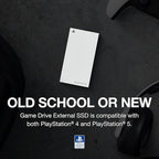 Seagate Game Drive for PS5 External SSD 2TB Solid State Drive - USB 3.2 Officially Licensed White with Blue LED Lighting (STMH2000100)