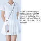 cell phone lanyard Detachable Phone Chain Strap Leather 2-in-1 anti theft phone strap