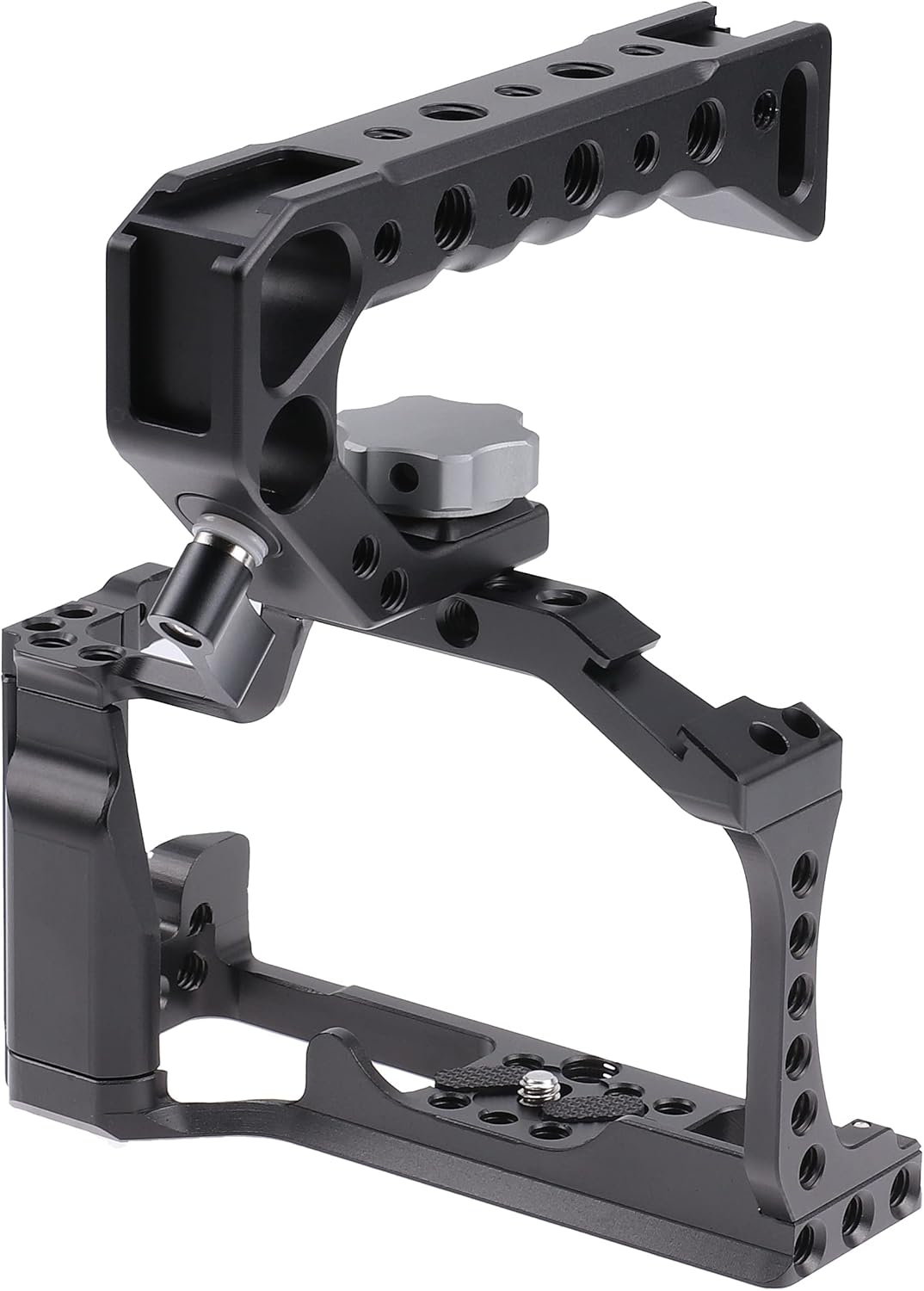 Hersmay For Canon M5 M50 II Cage with Top Handle, Camera Cage for Canon EOS M50 Mark II/ M50 /M5 Camera,Vlogging Video Shooting Filmmaking Rig Stabilizer with 1/4" Mounting and 3/8" Arri Locating Hole