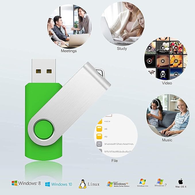 128GB Flash Drive KOOTION USB Drive Flash Drive 128GB Thumb Drive Jump Drives Memory Stick Keychain Design Pen Drive (5 Pack, Mixed Color)