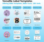 Shipping Thermal Label Printer, 4x6 Portable Label Printer, Bluetooth Label Maker for Small Business, Support iPhone,Android,Windows,Mac,Chromebook,Works with USPS, Ebay,Shopify&More, White