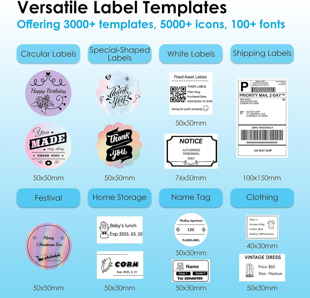 Bluetooth Thermal Label Printer, 4x6 Portable Thermal Shipping Label Printer for Small Business, Compatible with iPhone,Android,Windows,Mac,Chromebook –Works with Ebay Shopify USPS&More, Pink