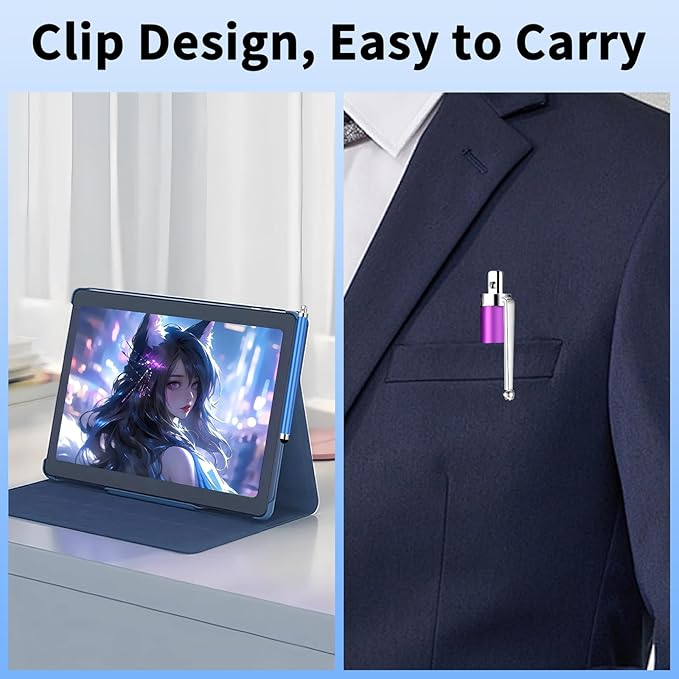 10 Pack Stylus Pen,High Precision and Sensitivity Stylus for Everyday Writing,Stylus Pen for Touchscreen Drawing,Universal Stylus Compatible with All Touch Screens,10 Colors