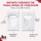 BestMounts - 1 Pack In Wall Cable Management Kit - Recessed Wall Plate Cable Pass Through Pair with Single Gang Low Voltage Mounting Bracket - TV Cord Hider for Wall Mounted TV ETL Listed