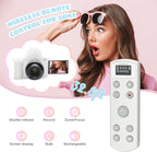 Remote Control for Sony Camera,USB-C Rechargeable Wireless Shutter Release with OLED Screen for ZV-1, ZV-E10,ZV-1F, A6100, A6400, A6700,A7IV,RX100 VII,A9,A9 II,Replace RMT-P1BT (White)