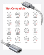 2 Pack 27W USB C to Lightning Cable Adapter, PD Fast Charging & Data Transfer, Type C Female to Lightning Male Charger Converter Cord for iPhone 14/13/12/11,iPad, Airpods,Not for Audio/Headphone/OTG