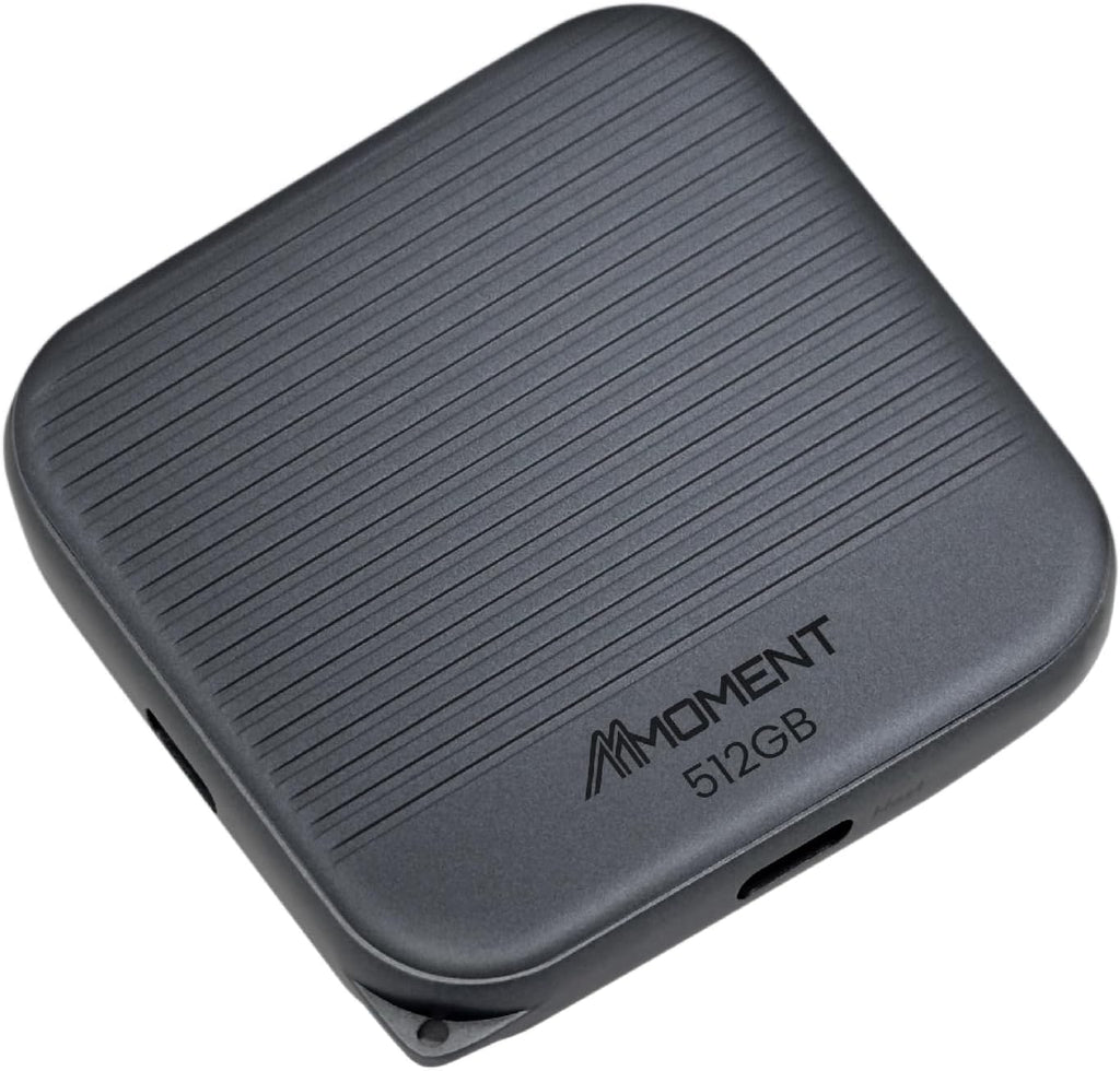 MMOMENT 512GB Magnetic External Portable SSD – 950MB/s Read – for ProRes 4K – Phone SSD Compatible with MagSafe, USB-C, USB-A, iPhone 15/16, Mac, PC (MU P100)