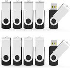 Flash Drives 32GB, Aiibe 20 Pack 32 GB Flash Drive Bulk USB Flash Drives 32GB USB 2.0 Thumb Drive Swivel Memory Stick USB Drive (32GB, Black)