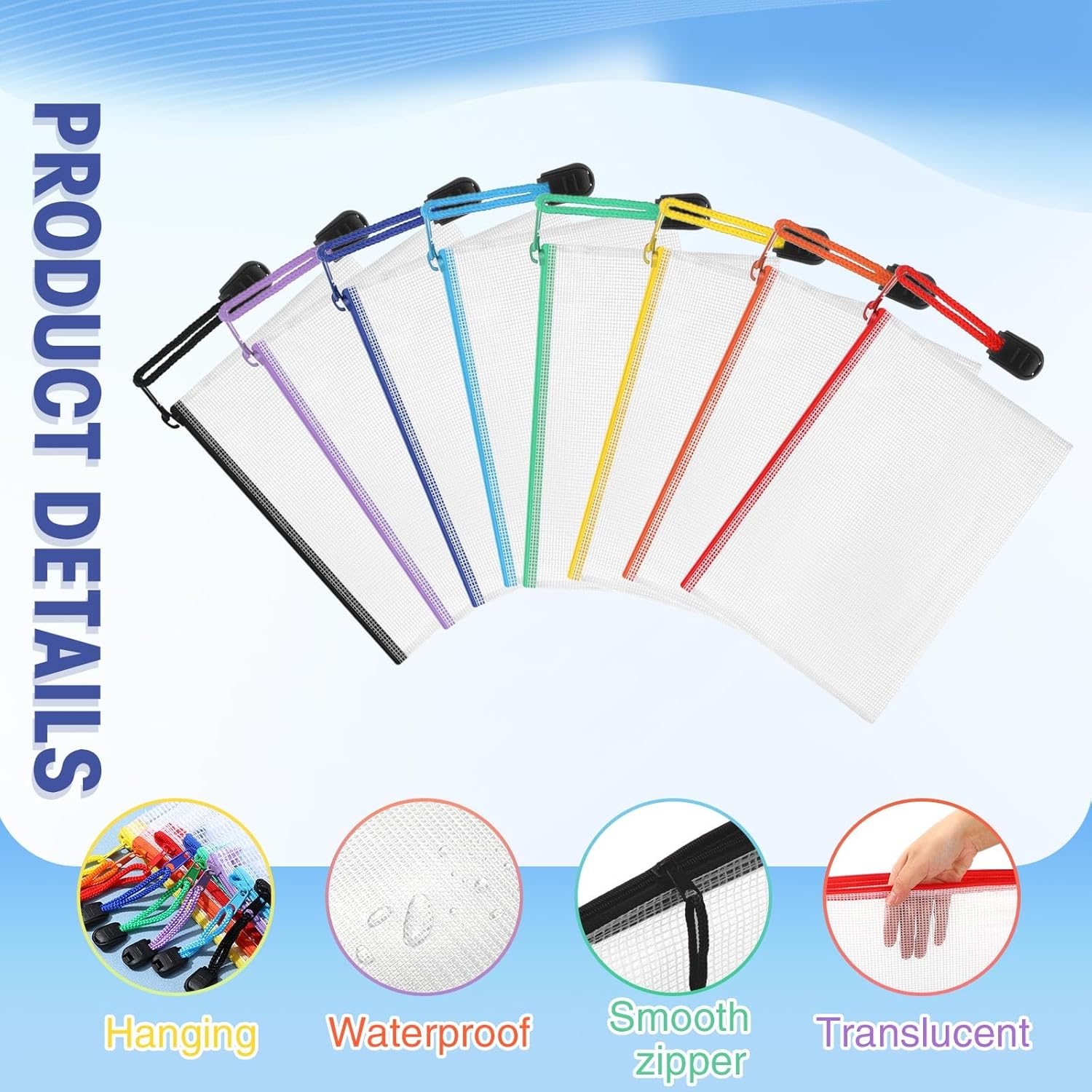 Jetec 32 Pcs Mesh Zipper Bags Toy Storage Bikini Organizer Bag Bolsas Para Guardar Trajes De Baño Waterproof Zipper Reusable Pouch Puzzle Multipurpose for Storage Office(Sweet Color,5.1 x 4.1 Inch)