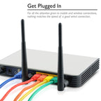 GearIT 50-Pack, Cat5e Ethernet Patch Cable 3 Feet - Snagless RJ45 Computer LAN Network Cord, Black - Compatible with 48 Port Switch POE Rackmount 48port Gigabit