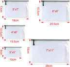 Oaimyy-4 x 6-20 Pcs-Plastic Mesh Zipper Pouch Document Folders Bag Zip File Bags for Office Supplies,Home,Travel Storages,Puzzle Board Games Storage- (Black)